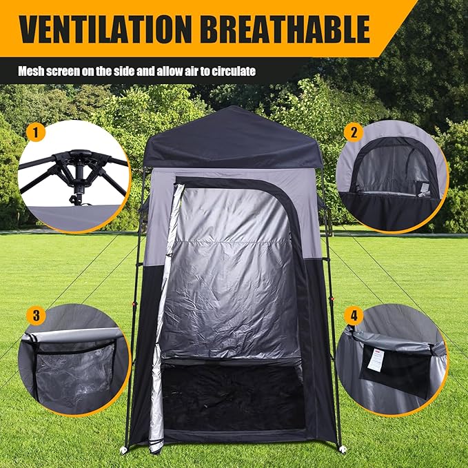 CDEN Camping Shower Tent, Outdoor Shower Enclosure, Camping Shower, Outdoor Bathroom, Pop Up Changing Tent, Oversize