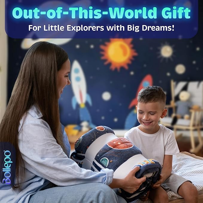 Kids Sleeping Bag for Boys & Girls - Glow in The Dark for Ages 3+, Large With Pillow Pocket, Extra Soft Toddler Blanket (66" x 33")