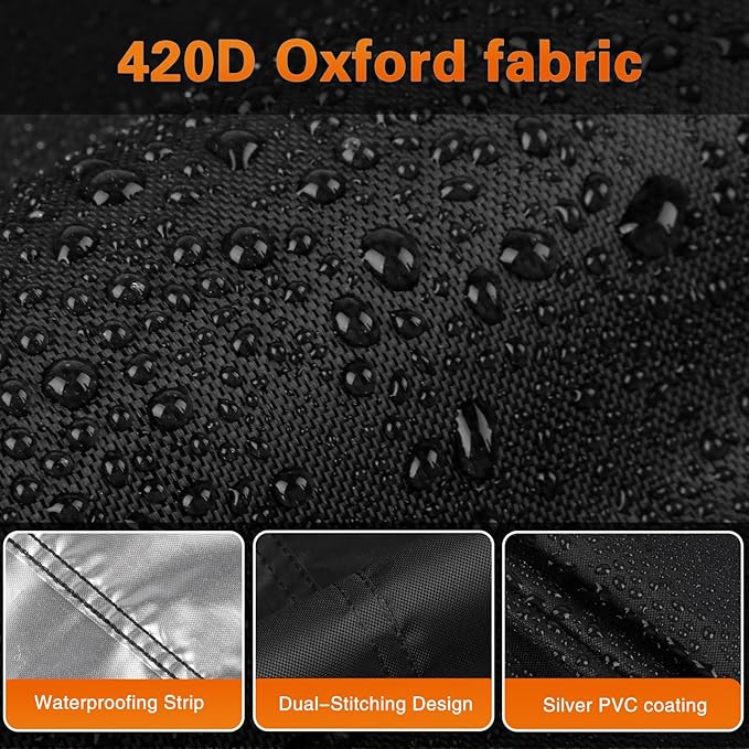 96 Inch Picnic Table Cover, Waterproof Patio Camping Table Cover for 8 ft Outdoor Picnic Table Bench Set-Weatherproof Anti-UV Picnic Bench Covers,98"L x 65"W x 30"H