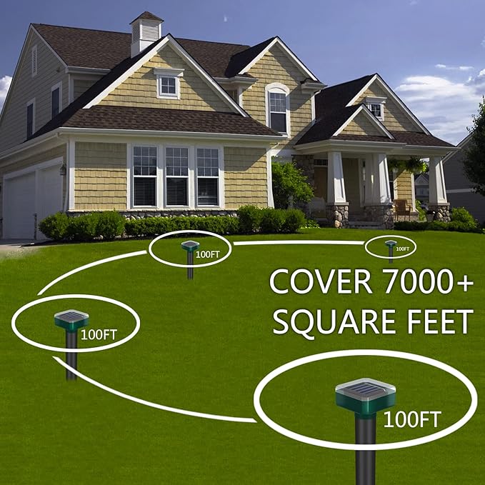 Effective Solar Deer Repellent Outdoor - Ultimate Deer Deterrent Devices for Your Yard, Keep Deer Away with High-Tech Deer Repeller for Yard, Deer Repellent Devices Outdoor Pet Safe