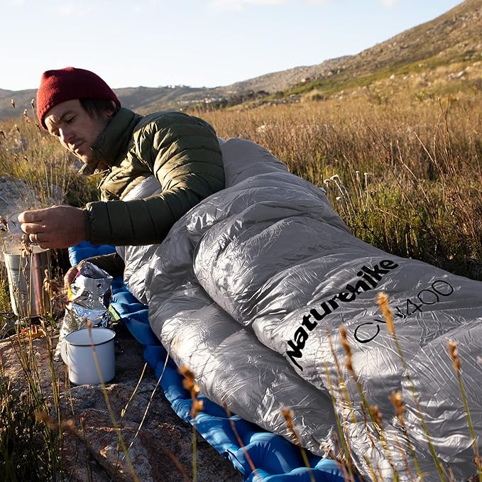 Naturehike Ultralight Down Sleeping Bag, 650FP Backpacking Sleeping Bag for Adults, 42℉ Waterproof Sleeping Bags for Camping, Hiking, Traveling with Compression Sack