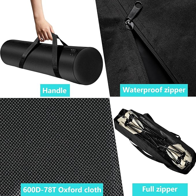 Kovshuiwe 48-Inch Camping Chair Storage Bag, Large Folding Chair Carry Bag Nylon Storage Tent Bag with Handle Strap for Travel Outdoor Camping Sports-48x11x11inch（Bag only）