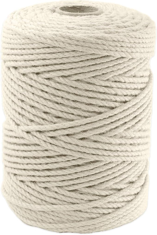 4mm x 400 Feet White Jute Rope, Twine for Gardening Tomato Climbing Plant Tie Floristry Crafts Gift Wrapping Packing Decor