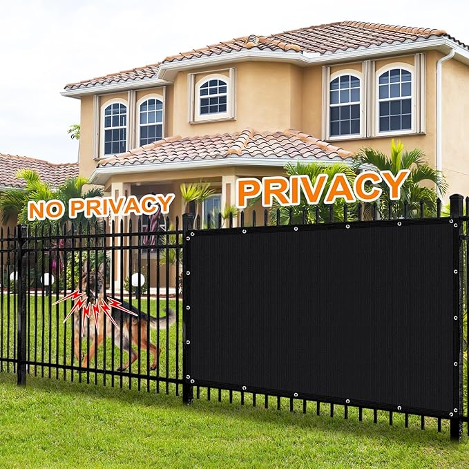 Artpuch 90% Sun Shade Cloth, 6 x 10 FT Pergola Shade Cover Canopy with Grommets, Sun Screen Fabric Tarp for Patio, Outdoor, Garden, Backyard, Black