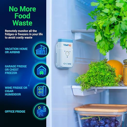 TEMPIQ Remote WiFi Temperature & Humidity Sensor - App Integration, Alerts, Helps Monitor 2nd Home, AirBnb, RV, Pets,Freezer and Server Room, Indoor & Outdoor Hygrometer & Thermometer