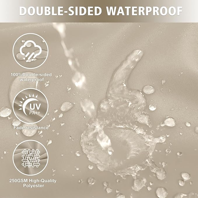 Outdoor Cushions for Patio Furniture, Waterproof Outdoor Chair Cushion w/Fade-Resistant, Removable & Machine-Washable Cover, 22x22 Inch, Deep Seat Sofa/Couch Pad Replacement – Set of 4, Cream