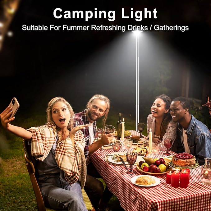 Rechargeable Work Light with Stand, 20000mah & 21h Runtime Light Tower，6500k 3 Modes Portable Power Supply, Magnetic Tent Lamps Perfect Outdoor Work Lighting for Hiking, Camping, Home Emergency.