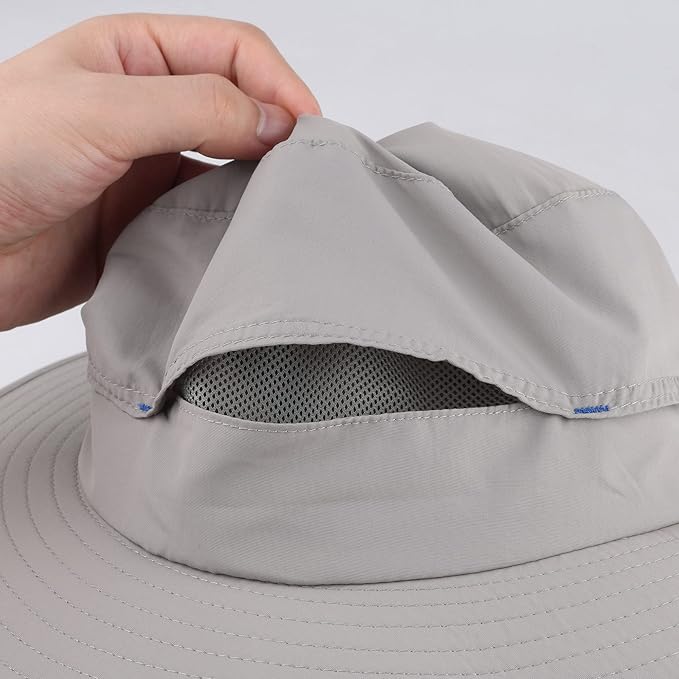 Fishing Hat Sun Protection Hat Mosquito Head Net for Outdoors Bucket Hat with Hidden Net Mesh