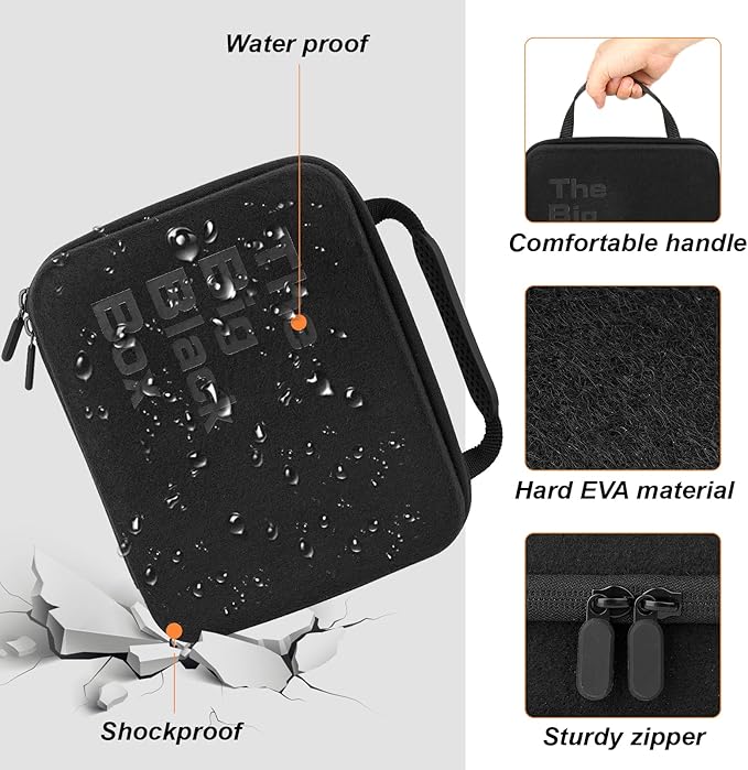 Hard Battery Organizer Storage Box, Battery Organizer Carrying Case Bag Holder Holds 60＋ Batteries AA AAA C D 9V - with Battery Tester BT-168 (Batteries are Not Included)