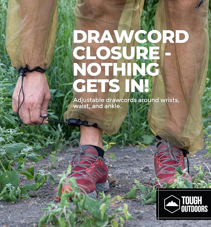 Tough Outfitters Mosquito Suit Jacket & Pants - Mosquito Repellent Clothing for Men & Women - Insect, Bug Proof Net Mesh Suit for Gardening & Outdoor - from Flies, Tick, Gnats - Large