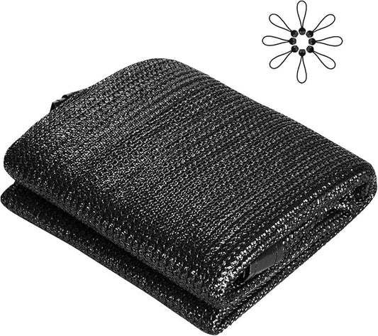 VIVOSUN Sunblock Shade Cloth, 50%-60% Shade Net, 6.5' x 6.5' Black Garden Shade Mesh with Grommets for Plant Covers, Swimming Pools, Patios, and Yards