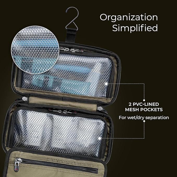 Briggs & Riley Toiletry Kit - Travel Bags for Women & Men, Organizer for Vacation, Dopp Kit for Bathroom Accessories, Makeup, & Skincare