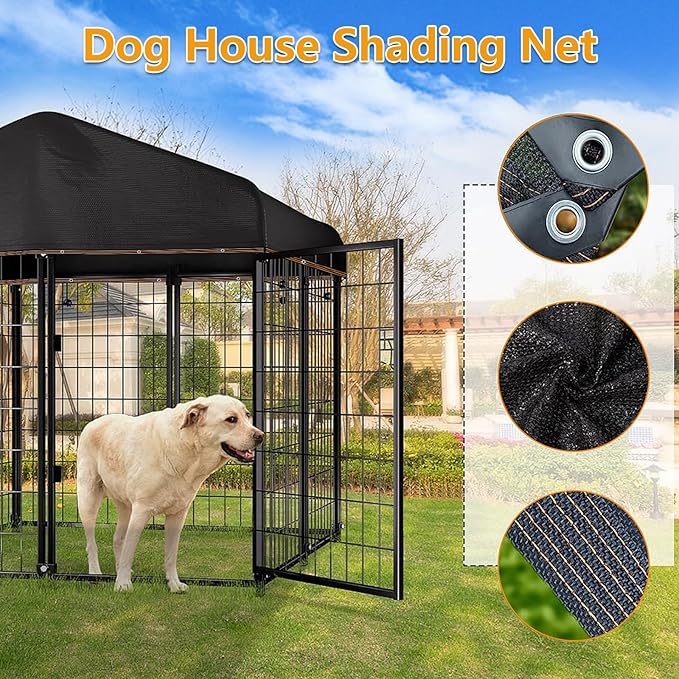 90% Black Shade Cloth for Patio, 4x8 FT Mesh Tarp Sun Shade Cloth with Grommets, Sun Protection Sail for Garden Greenhouse Pergola Barns Kennel Patio Outdoor Neting Cover
