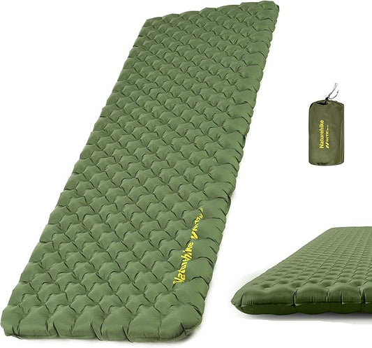 Naturehike 25oz Ultralight Sleeping Pad, Insulated Inflatable Sleeping Pad 4.6R, Lightweight Sleeping Mat for Camping, Hiking, Backpacking, with Air Pump Sack