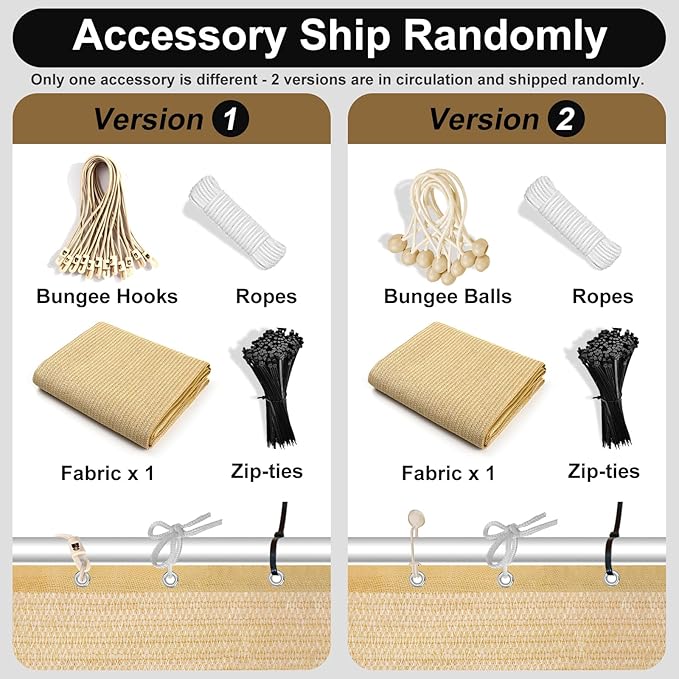 Artpuch 90% Sun Shade Cloth, 12 x 20 FT Pergola Shade Cover Canopy with Grommets, Sun Screen Fabric Tarp for Patio, Outdoor, Garden, Backyard, Wheat