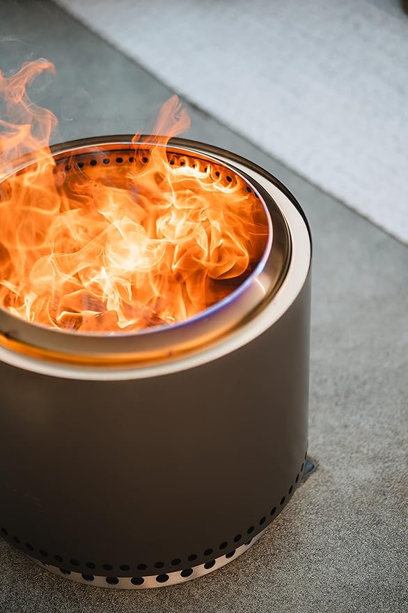 Solo Stove Bonfire 2.0 with Stand, 19.5 Inch Smokeless Fire Pit with Removable Ash Pan - Portable Outdoor Fire Pit - Stainless Steel Wood Burning Fireplace, Ideal for 4-6 People, 21.75 lbs, Ash