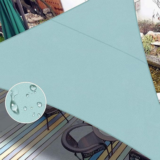 LOVE STORY Waterproof 12'x12'x12' Triangle Sky Blue Sun Shade Sail Cannoy UV Resistant for Outdoor Patio Garden Backyard (We Make Custom Size)