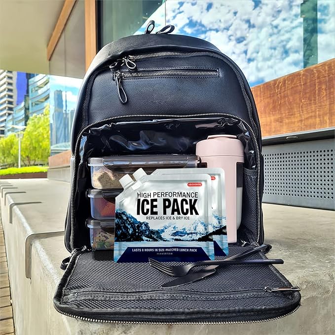 Reusable Ice Packs for Coolers Long Lasting Gel Freezer Packs for Cooler Bag Backpacks, Lunch Box, Cooler Bag, Keeps Food Cold Fresh (Set of 5)