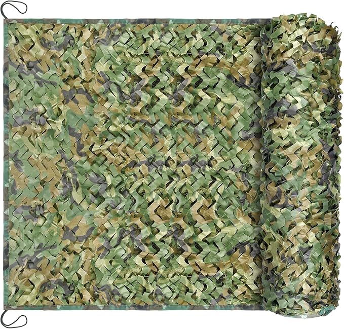 Camo Netting Camouflage Netting 20x20 10x20 10x10 Bulk Roll Burlap Camo Tarp Sunshade Net for Hunting Blind Dinosaur Birthday Jungle MilitaryTheme Party Decoration Camping Shooting