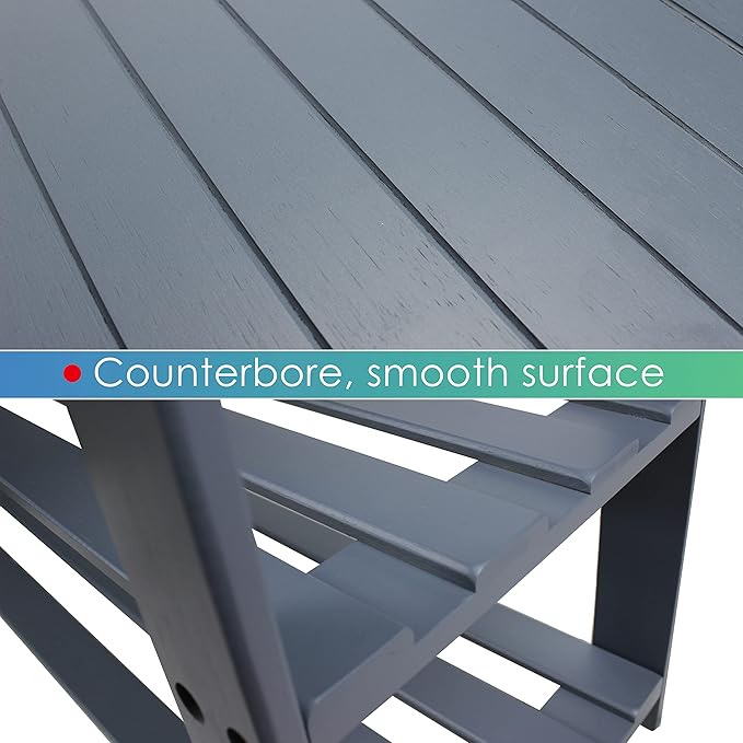 SMIBUY Bamboo Shoe Rack Bench, 3-Tier Shoe Organizer Storage Shelf for Entryway Hallway Bathroom Living Room (Grey)