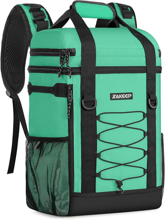 Cooler Backpack, 36 Cans Multifunctional Leakproof Cooler Backpack with Padded Top Handle, Mesh Pocket for Camping BBQ