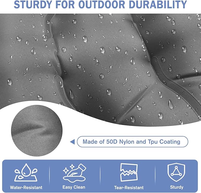 Sleeping Pad for Camping, 6" Extra Thick Camping Mat with Pillow Built-in Foot Pump, Ultra Comfortable Inflatable Sleeping Mat for Backpacking, Hiking, Camp Tent - Enjoy a Comfy Sleep