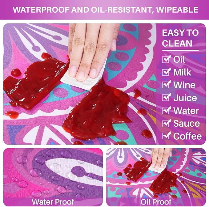 3 Piece Picnic Table Cover with Bench Covers 72x30In Fitted Elastic Heavy Duty Camping Table Cloths Camp Motorhome Gear Garden Festival Stuff Road Trip Outdoors Must Haves Gifts for Mom Dad