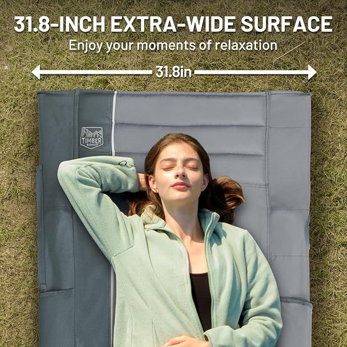 TIMBER RIDGE Extra Wide Heavy Duty Camping Cot for Adult, Easy Set Up Oversized Sleeping Cot with Carry Bag for Camping, Travel and Outdoors, Support up to 450lbs