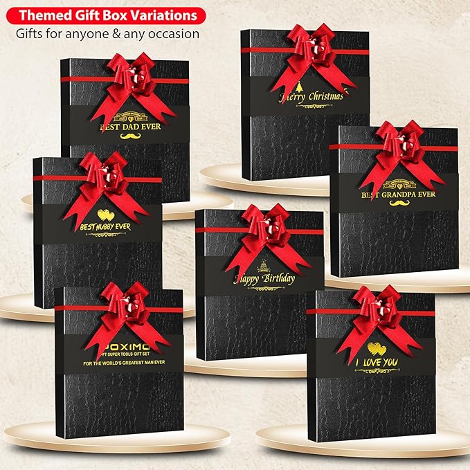 Multitool Gift Set for Men Dad Him, 3-in-1 EDC Survival Kit with 14 in1 Multi-Pliers, Pocket Knife & Tactical Pen | Premium Military-Grade Multi Tools for Camping, Car, Father’s Day, Dad Gifts