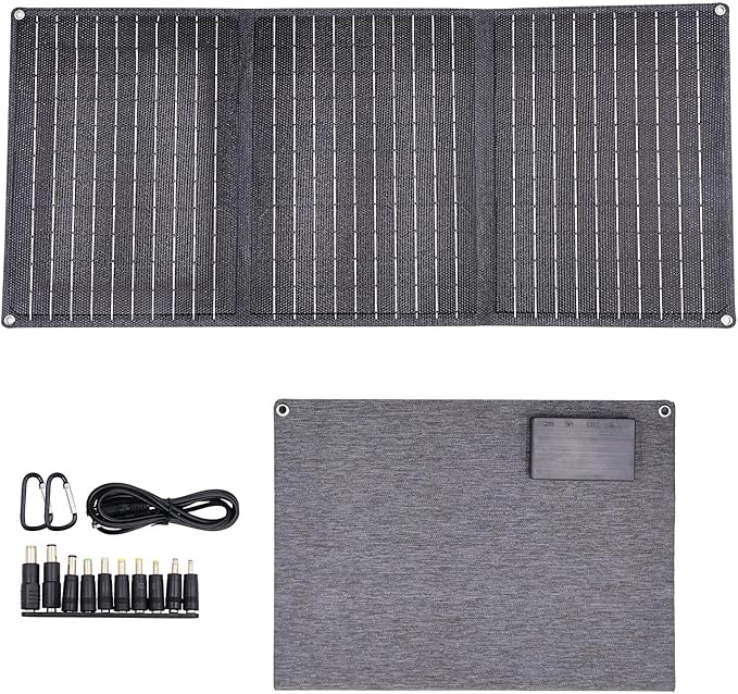 30W Portable Solar Panel for Camping, Foldable 23% High-Efficiency Charger with USB-C/USB-A/DC Outputs Waterproof Design for RV, Backpacking & Off-Gri