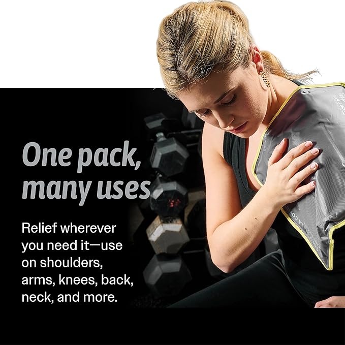 Hot & Cold Reusable Gel Packs (Large, 2 Pack) Flexible Soft Compress - Ice & Heat Therapy for Injuries, Back, Shoulder, Hip, Knee, Joint Pain, Swelling, Bruises, Post Surgery - Sport Temp