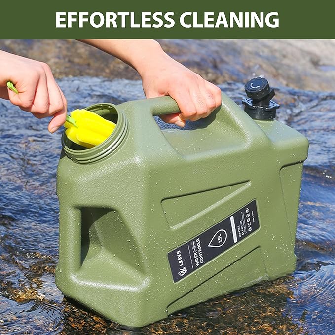 5 Gallon Water Jug with Spigot – BPA-Free Camping Water Container, Leak-Proof Water Storage Tank, Portable Overlanding Gear for Outdoors, Hiking, Emergency, BBQ & Home Use
