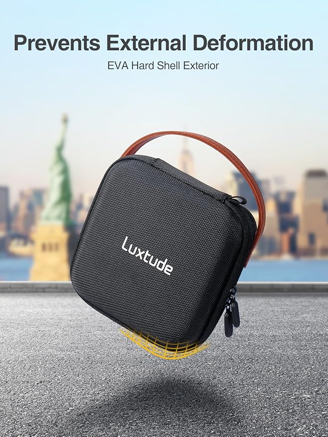 Luxtude Electronic Organizer Travel Case, Small Charger Organizer, Hard Tech Bag, Portable Tech Organizers, Cord & Cable Storage, Compact Electronics Cases for Mouse/SD Card/Cords/Chargers