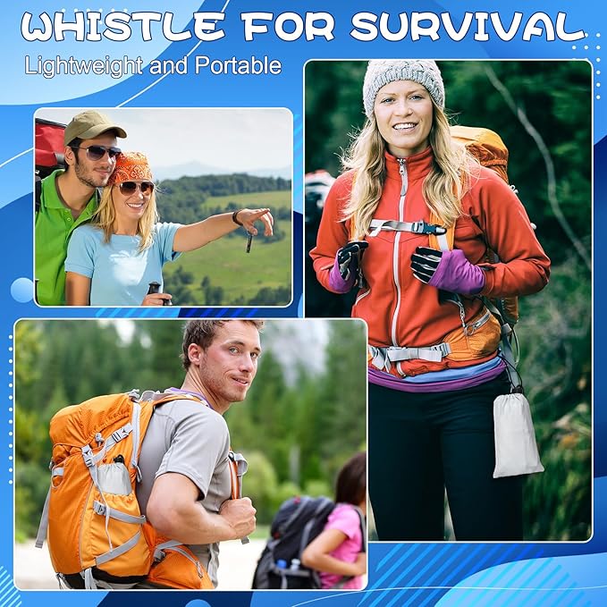 Qunclay 12 Set Emergency Sleeping Bag Survival Bivvy Sack Blanket with Whistles Lightweight Portable Thermal Survival Bag Thick Tent with Hood Extension Nylon Stuff Sack