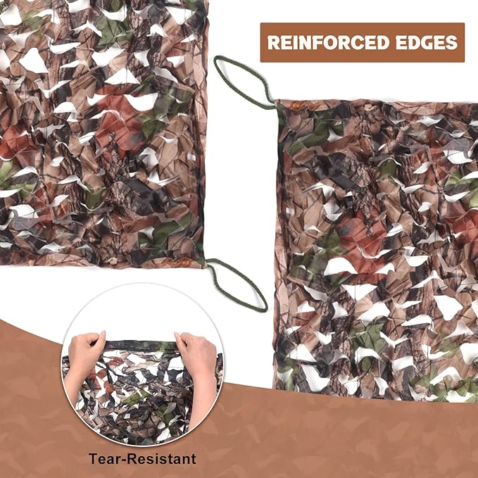 FLYEGO GEN 2 Camo Netting Camouflage Netting Hunting Blind Camo Net Camouflage Nets Military Surplus for Shooting Party Decoration Photograph Car Cover Sunshade