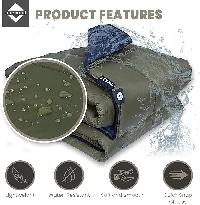 onewind Double Hammock Underquilt Warm Insulation Ultralight 3-4 Season Camping Quilt, Portable for Hiking, Backpacking