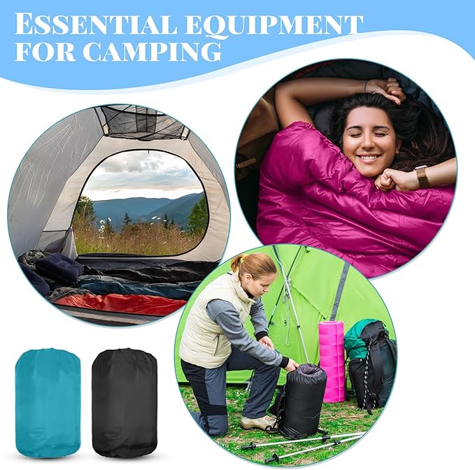 Tudomro 16 Pack Camping Sleeping Bags Bulk Adults Envelope 4 Season Cold Warm Weather Lightweight Waterproof Compact Backpacking Sleeping Bag for Travel Hiking