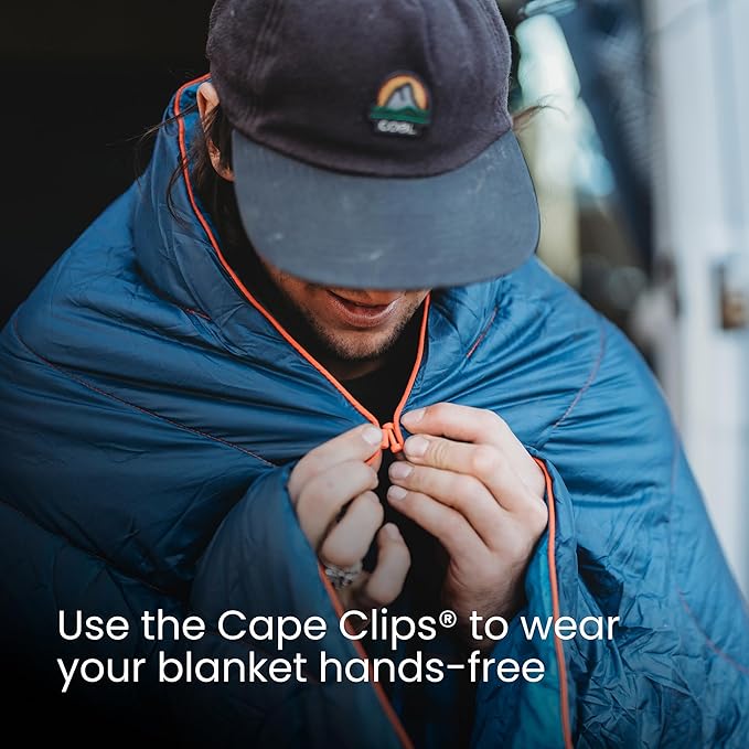 Rumpl Original Puffy Blanket - Warm, Water-Resistant Camping Blanket with 100% Recycled Synthetic Insulation, 52"x75", Original Puffy V2, Valley Dawn