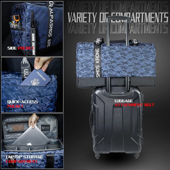 Sneaker Bag for Travel/Sneakerhead gift/Outdoor Sports Bag/Gym Bag /, A Multi-functional Travel Duffel Bag with 3 Adjustable Dividers, & Shoulder Strap,Made of Nylon, by Krone Kalpasmos-classic