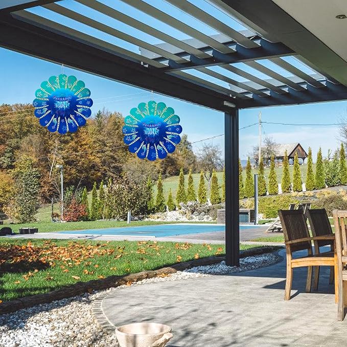 Jellyfish Metal Wind Spinners -Jellyfish Gifts for Women Mom Grandma Wife, Hanging Animations Wind Spinner for Outdoor & Indoor Decorations, 12 inch for Ornament Gifts