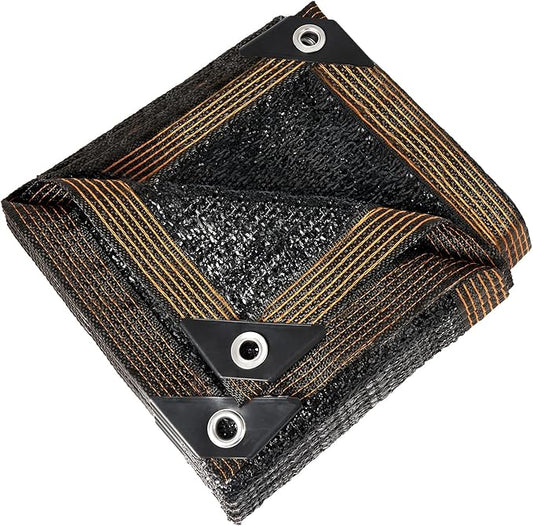 70% Black Shade Cloth, 6.5 x 10 FT Sun Shade Net with Grommets, Garden Sunblock Shade Cloth Shading for Greenhouse, Plant, Pergola, and Backyard Patio