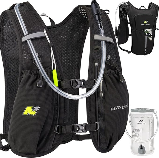 N NEVO RHINO Running Vest, Lightweight Hydration Vest, Insulated Water Backpack with 1.5L Water Bladder for Hiking, Trail, Running,Marathons,Cycling