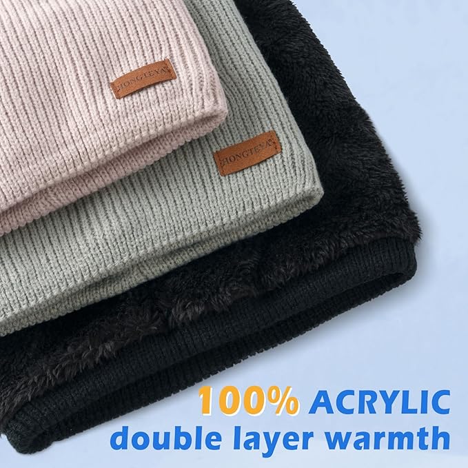 HONGTEYA Neck Gaiters for Men, Winter Neck Warmer Face for Men & Women,Thick Windproof Warm Lined Ski Mask