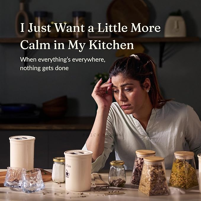 Premium Zen Organizer | 2-Tier Wooden Spice Rack | Kitchen Countertop Shelf | Tiered Shelf Organizer | Grocery Rack (41 x 23 x 38 Cm)