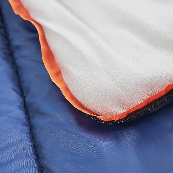Amazon Basics 30°F Cool Weather Sleeping Bag, 75 Inches x 33 Inches, Blue