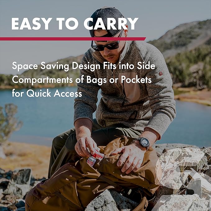 SABRE Frontiersman Bear Horn, 130dB Audible Up to 0.5 Miles, Nonflammable & Eco-Friendly, On/Off Lock Prevents False Alarms, 60 ¼-Second Blasts, Bear Spray Companion, Designed & Assembled in USA