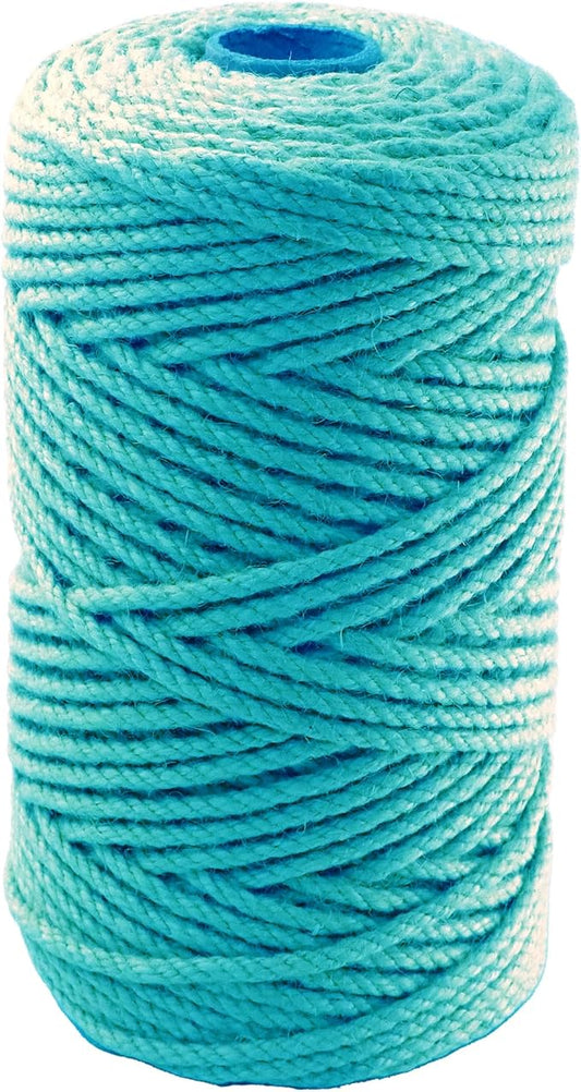 4mm x 200 Feet Blue Jute Rope, Twine for Gardening Tomato Climbing Plant Tie Floristry Crafts Gift Wrapping Packing Decor