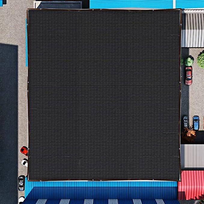 winemana Black Shade Cloth 30x30 FT??90% Sun Shade Mesh Tarp for Greenhouse, Garden, Patio, Dog Kennel, Chicken Coop, and Outdoor Protection, Plants Cover Shade Netting with 2 Reinforced Grommets