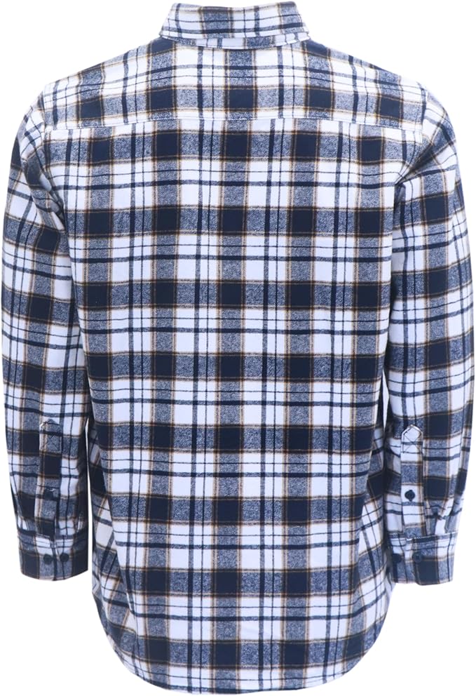 VATRENUS FR Shirts for Men Plaid Flannel Jacket 8.5oz Heavyweight Flame Resistant Welding Shirt