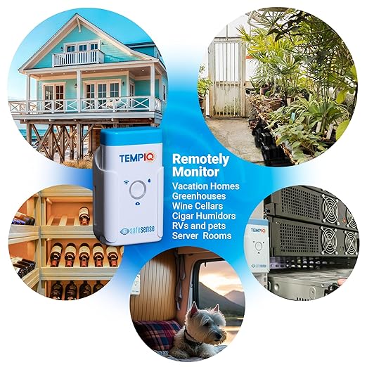 TEMPIQ Remote WiFi 2-Pack Temperature & Humidity Sensor - App Integration, Alerts, Helps Monitor 2nd Home, AirBnb, RV, Pets,Freezer and Server Room, Indoor & Outdoor Hygrometer & Thermometer